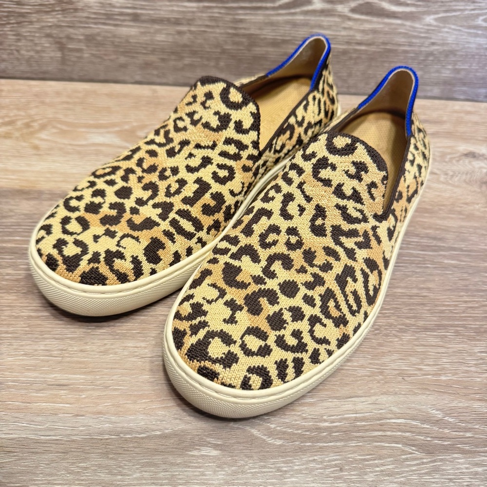 Rothy’s Leopard Print‎ Slip On Sneakers Shoe Size 9 Casual Capsule Weekend